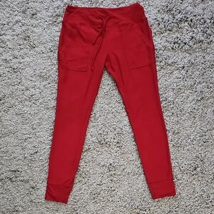 Grace & Lace Women's Brick Red Joggers, Small